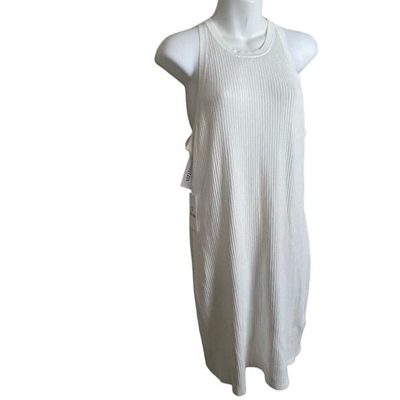 NWT Aritzia Sun Deh Jodie Crew Neck Tank Dress White Espace Size XL - Picture 2 of 10